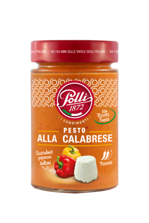 Polli Pesto Sauce Ricotta Cheese & Peppers, 6.7 oz | 190g