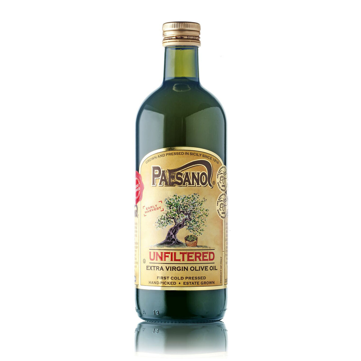EL NINOプリント popy oil olive oil oilworks Paesanol Sicilian Unfiltered Extra Virgin Olive Oil, 33.8 FL oz