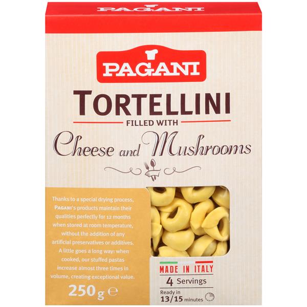 Pagani Tortellini with Cheese and Mushrooms, 8.8oz