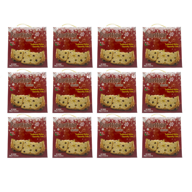 Panettone Classic FULL CASE of 12, Made in Italy, 2 lb, Pack of 12