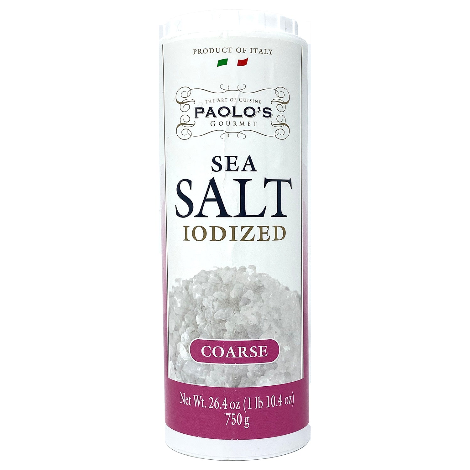 Paolo's Sea Salt Coarse Iodized, 26.4 oz Tube — Piccolo's