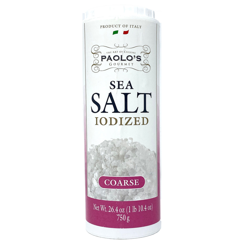 Paolo's Sea Salt Coarse Iodized, 26.4 oz Tube — Piccolo's