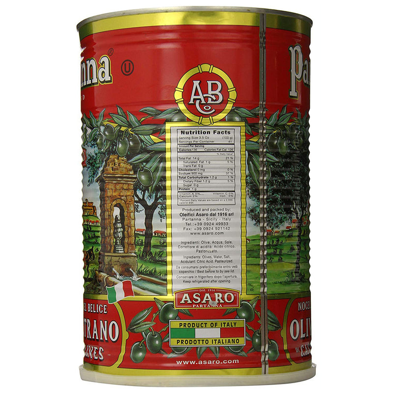 Partanna Castelvetrano Green Olives, 5.5 lb