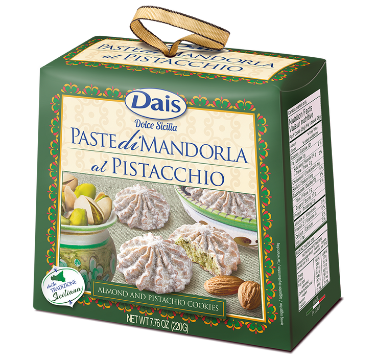 Dais Almond Cookies with Pistacchio, 7.76 oz | 220g