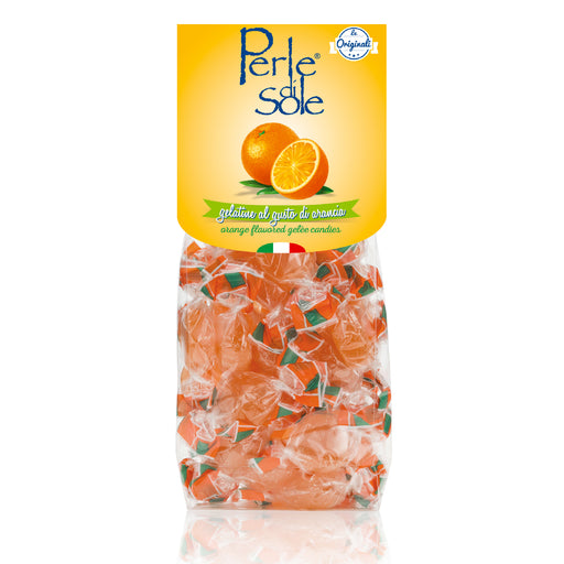 Perle di Sole Orange Flavored Gelèe Candies, 7.05oz. Bag - 200g
