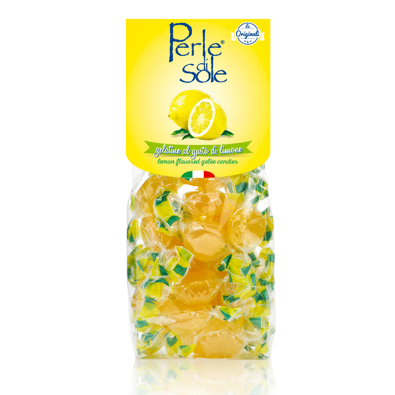 Perle di Sole Lemon Flavored Gelèe Candies, 7.05 oz. Bag - 200g