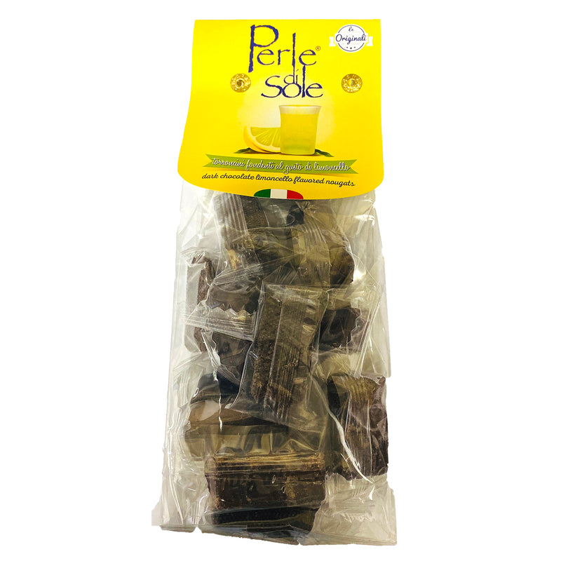 Perle Di Sole Soft Nougats with Limoncello Flavour Covered With Dark Chocolate, 5.3 oz