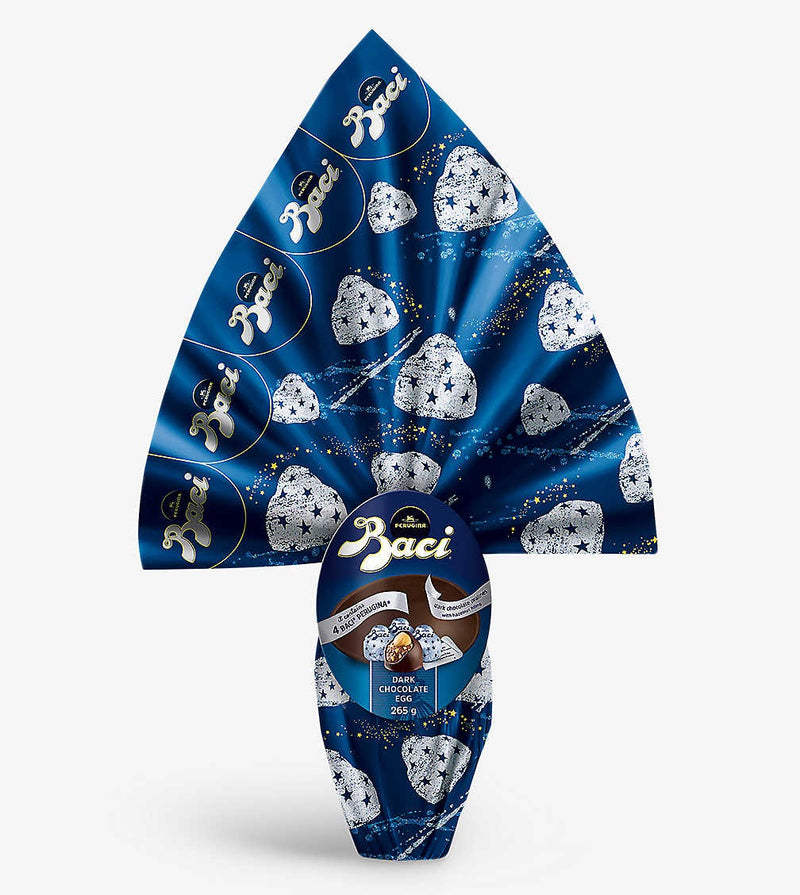 Perugina Baci Dark Chocolate Easter Egg w/ 4 Baci, 9.38 oz | 265g