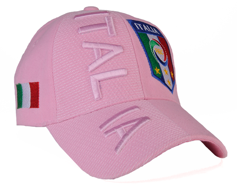 Italia 3D Embroidery Hat, Adult Size