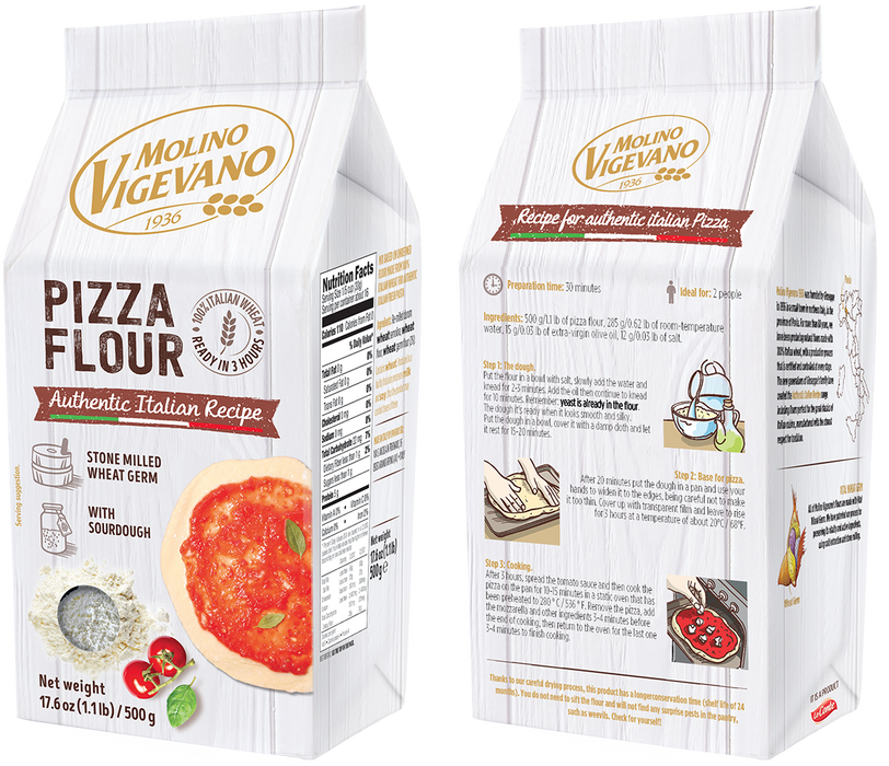 Molino Vigevano Pizza Flour, 17.6 oz (500g)