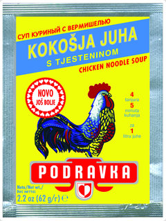 Podravka Chicken Flavored Noodle Soup, 62g