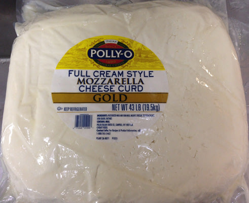 Polly-O Mozzarella Cheese Curd, 43 Lbs.