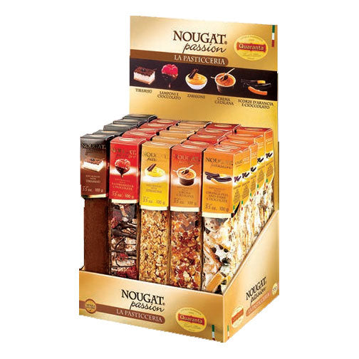 Quaranta Soft Nougat Bars Pasticceria, Torrone Mix Case, 25 x 3.5 oz | 100g