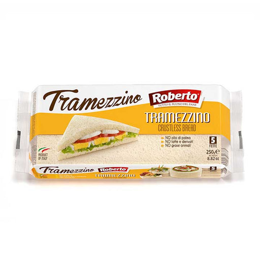 Roberto Tramezzino Crustless Sandwich Bread 8.8 oz 250g Italian Bread