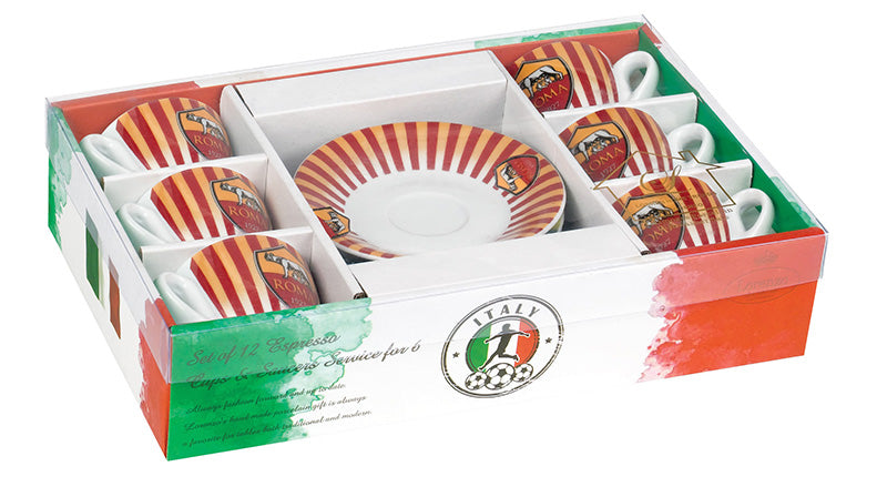 Roma Espresso Cups and Saucers set of 6