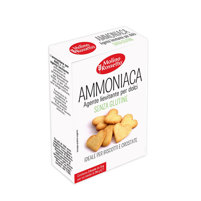 Molino Rossetto Ammonia, Ammoniaca, Gluten Free, 3 x 8g Box