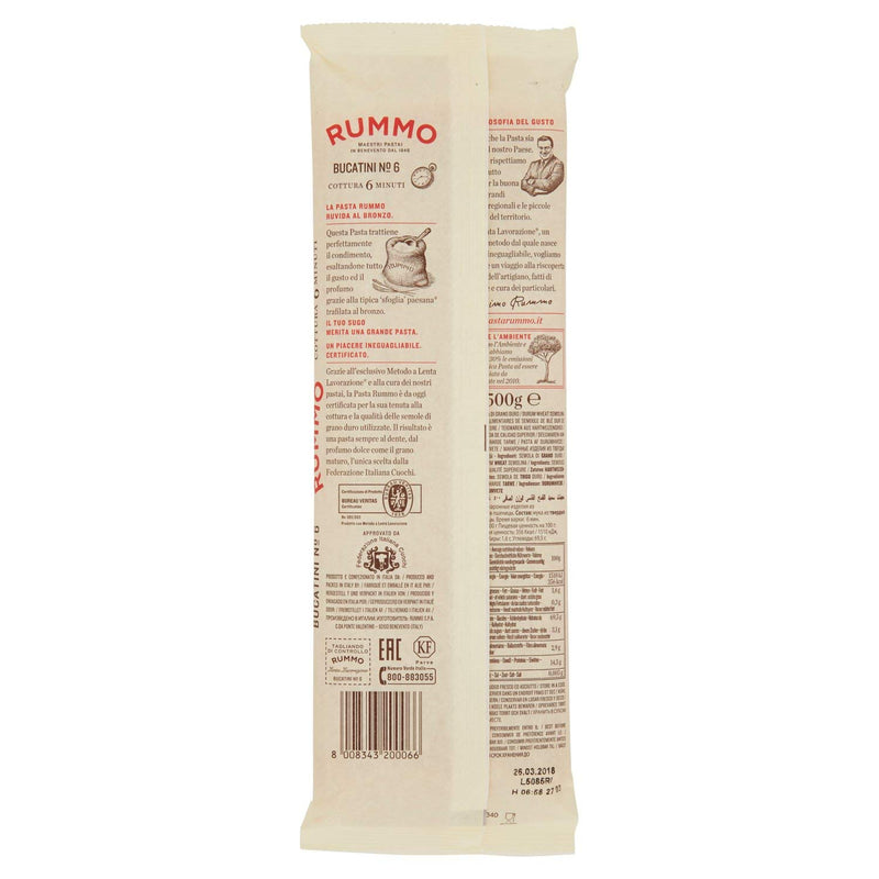 Rummo Pasta Bucatini, #6, 1 lb | 454g