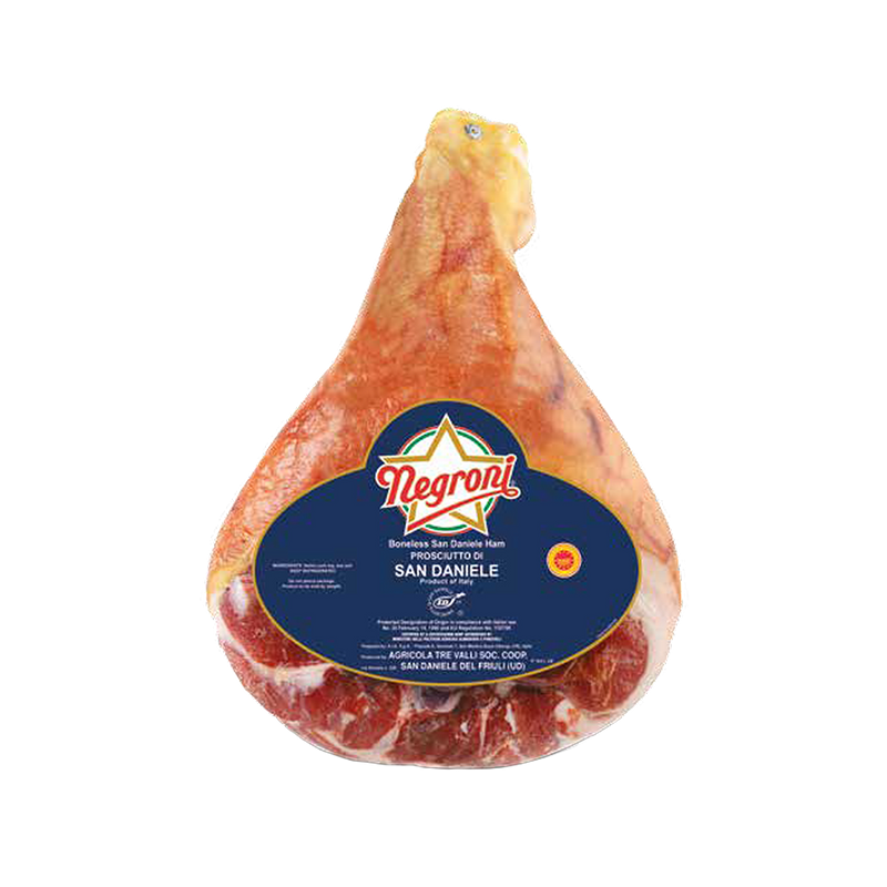 Negroni Prosciutto San Daniele PDO, Aged 13 months, Approx. 17 lb