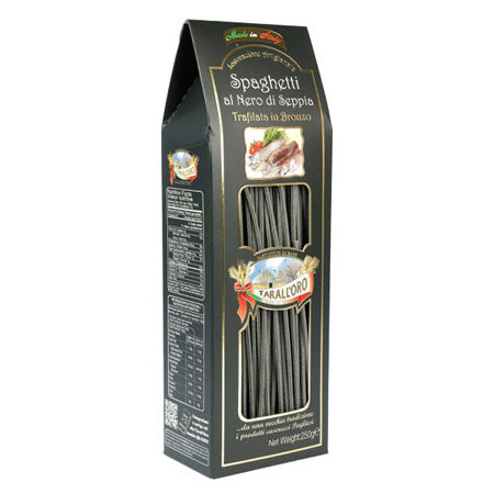Tarall'oro Spaghetti Black Ink Pasta, Nero di Seppia, 8.8 oz | 250g