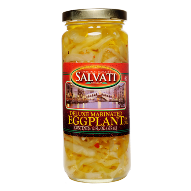 Salvati Deluxe Marinated Strips of Eggplant in oil, 12 FL OZ