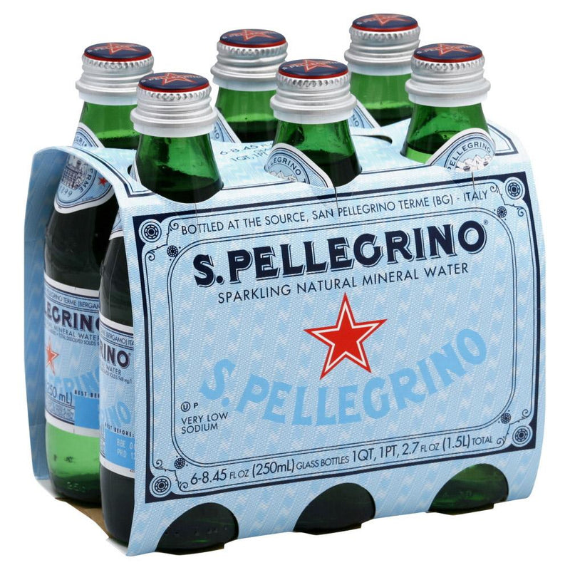 San Pellegrino Sparkling Mineral Water, 8.45 fl oz, Glass