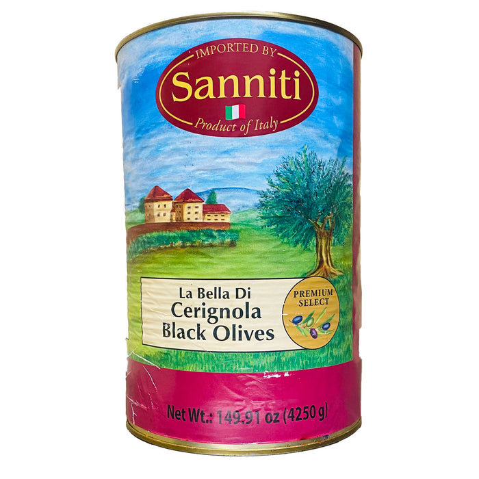 Sanniti Black Cerignola Olives, 149.91 oz | 4250g Tin