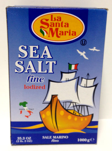 La Santa Maria Sea Salt Fine Iodized 35.3 OZ — Piccolo's Gastronomia ...