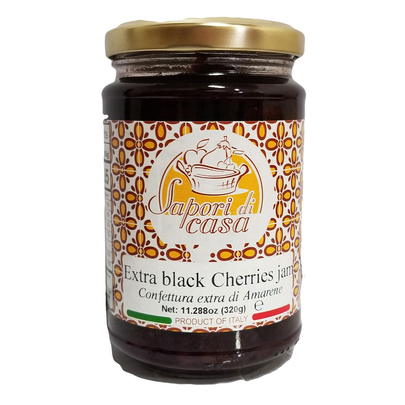 Sapori di Casa Extra Black Cherries Jam, 11.28 oz | 320g
