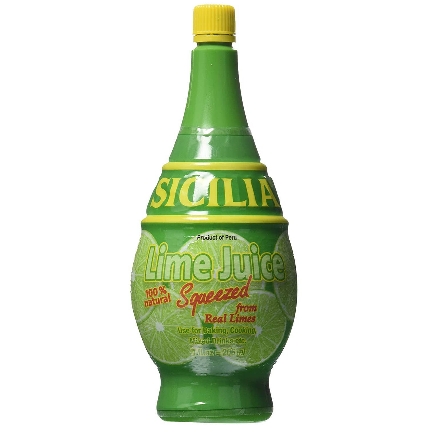 Sicilia Lime Juice, Squeeze Bottle, 7 oz 206 ml — Piccolo's
