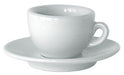 Nuova Point Sorrento Espresso Cups and Saucer in White, Set of 6