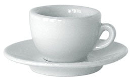 Nuova Point Sorrento Espresso Cups and Saucer in White, Set of 6