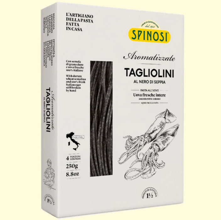 Spinosi Tagliolini with Squid Ink Pasta, 8.8 oz | 250g