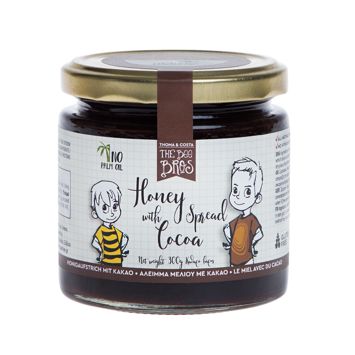 The Bee Bros Honey Spread With Cocoa, 10.58 oz | 300g
