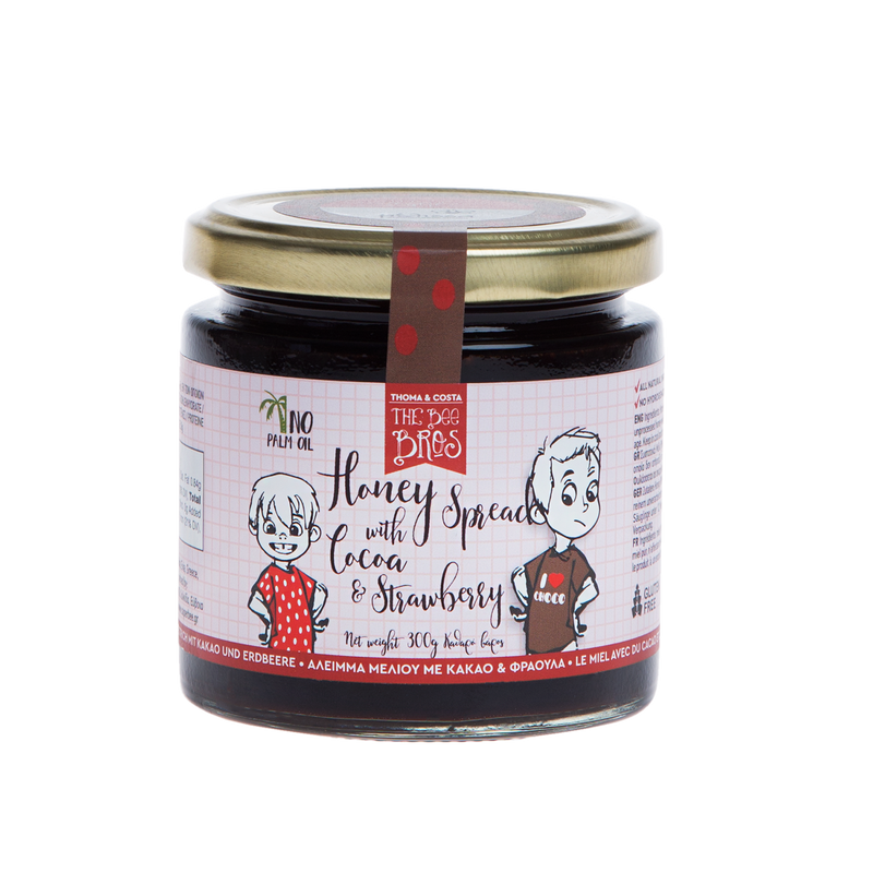 The Bee Bros Honey Spread With Cocoa & Strawberry, 10.58 oz | 300g
