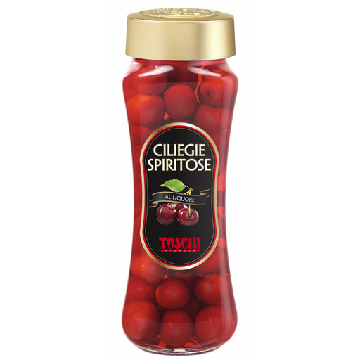 Toschi Preserved Cherries, Tall Bottle, 15.89 oz | 470 ml
