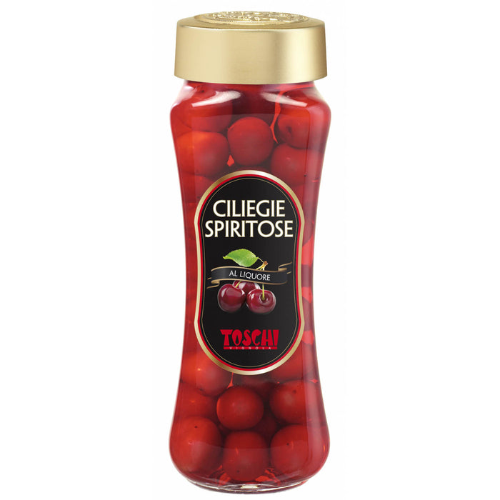 Toschi Preserved Cherries, Tall Bottle, 15.89 oz | 470 ml