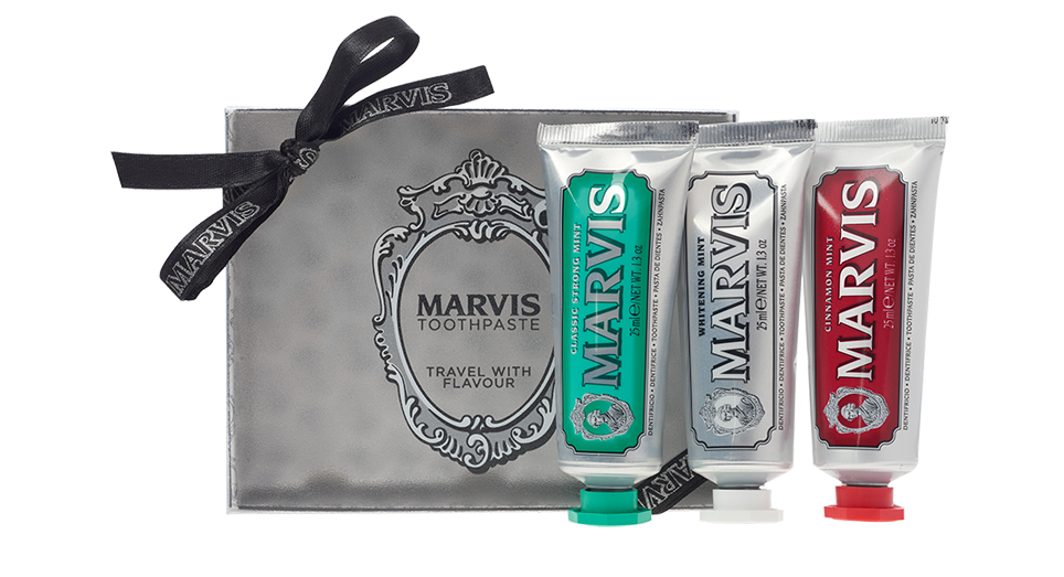Marvis Travel With Flavour Toothpaste Kit, 3 x 1.3 oz