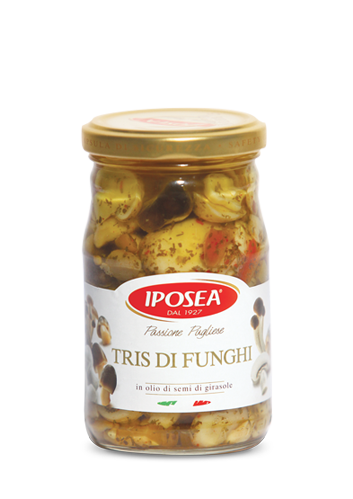 Iposea Three kind of Mushroom in Oil, 10.23 oz | 290g