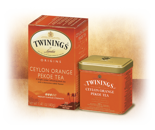 Twinings Ceylon Orange Pekoa, 20 Tea Bags, 40g