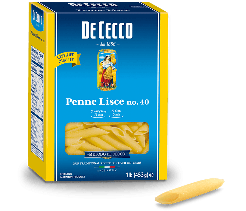 De Cecco Penne Lisce, #40, 1 lb | 453g