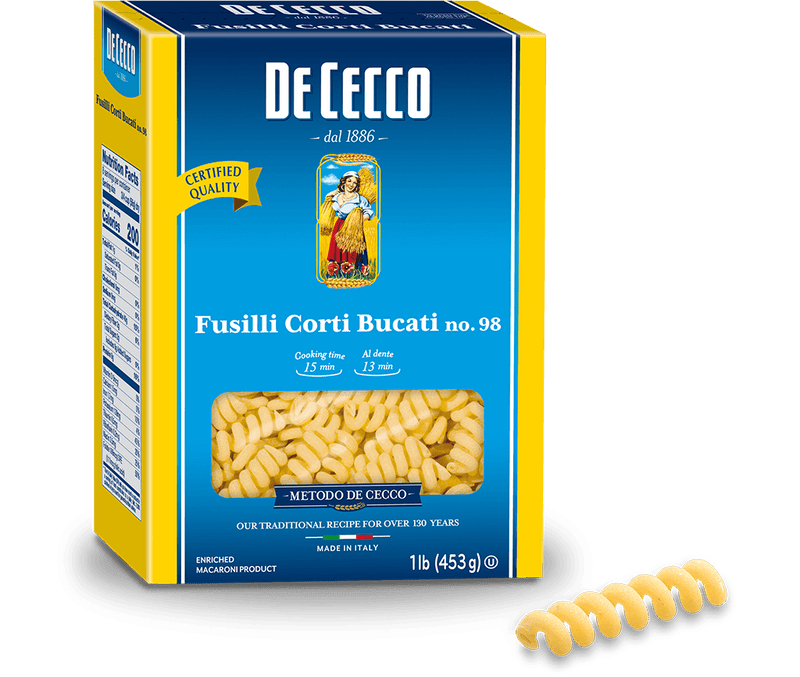 De Cecco Fusilli Corti Bucati, #98, 1 lb | 453g