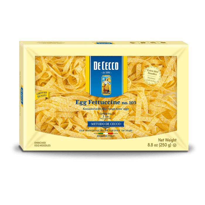 De Cecco Egg Fettuccine Pasta, #103, 8.8 oz | 250g