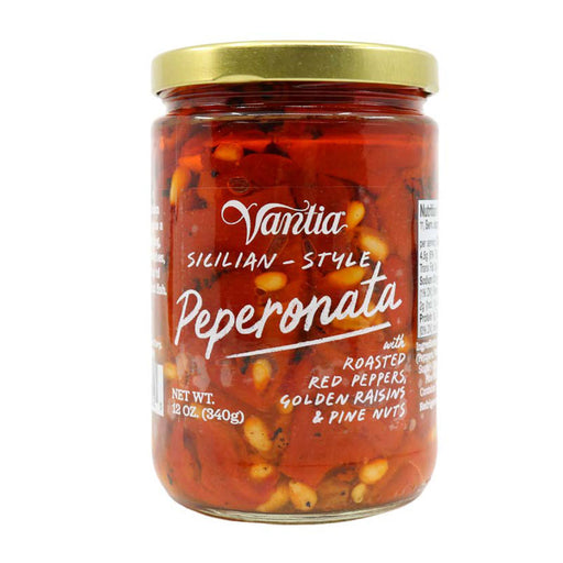 Vantia Sicilian-Style Peperonata, Roast Pepper with Pine nuts & Raisins, 12 oz | 340g