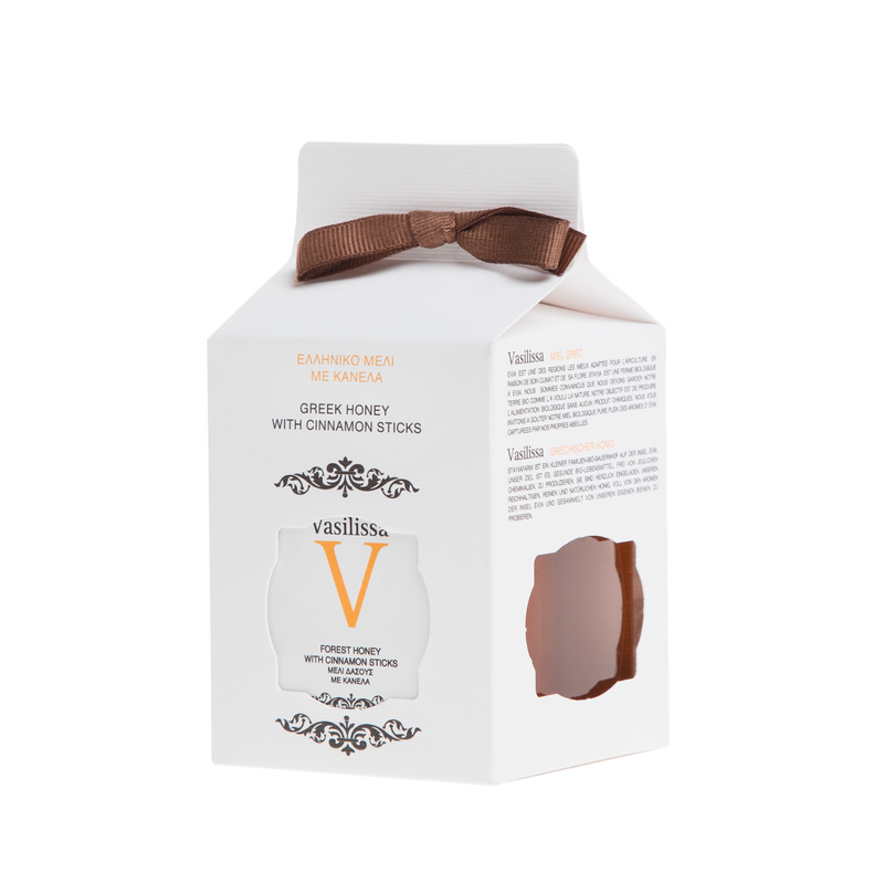 Vasilissa Greek Forest Honey With Cinnamon Sticks, 8.81 oz | 250g