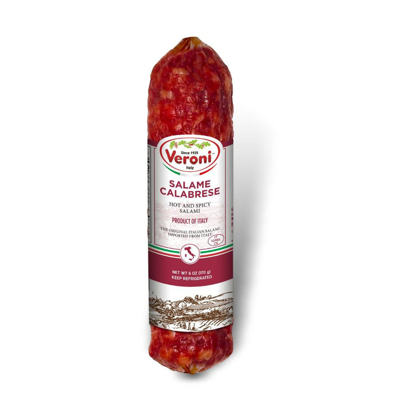 Veroni Salame Calabrese, Hot & Spicy, Made In Italy, 6 oz | 170 g