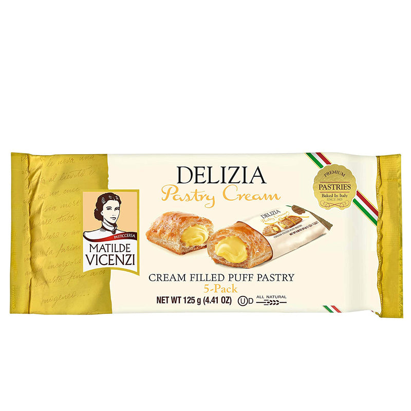 Matilde Vicenzi Puff Pastry Roll, Pastry Cream, 4.41 oz | 125g