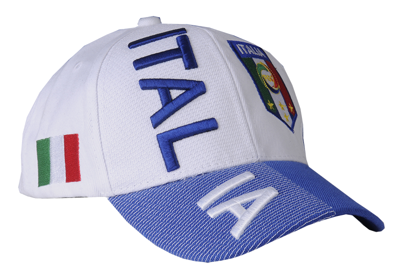 Italia 3D Embroidery Hat, Adult Size