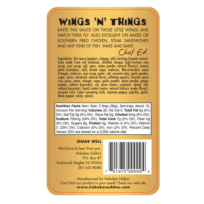 Hoboken Eddie's Wings 'N' Things, 14oz