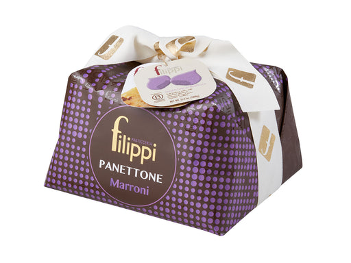 Filippi Panettone With Chestnuts, Marron Glace, 35.27 oz | 1kg