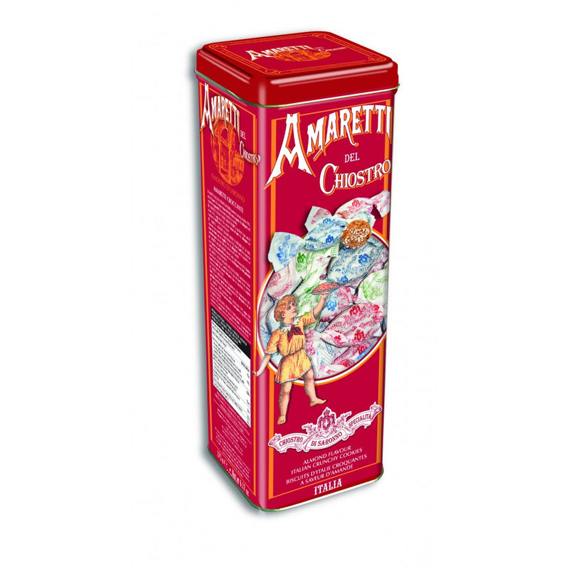Amaretti Chiostro di Saronno, Crunchy Tower Tin, 6.17 oz | 175g